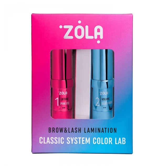 Kit per laminazione di ciglia e sopracciglia Color Lab rosa-blue